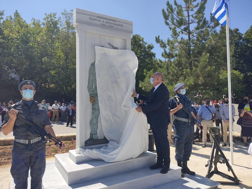 Μορφοβούνι Καρδίτσας: Αποκαλυπτήρια μνημείου Σμηναγού (Ι) Γεωργίου Μπαλταδώρου