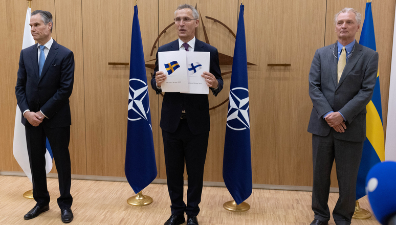 Η Σουηδία και η Φινλανδία κατέθεσαν επίσημα αίτημα ένταξης στo ΝΑΤΟ. Φωτογραφία: NATO (Fair Use)