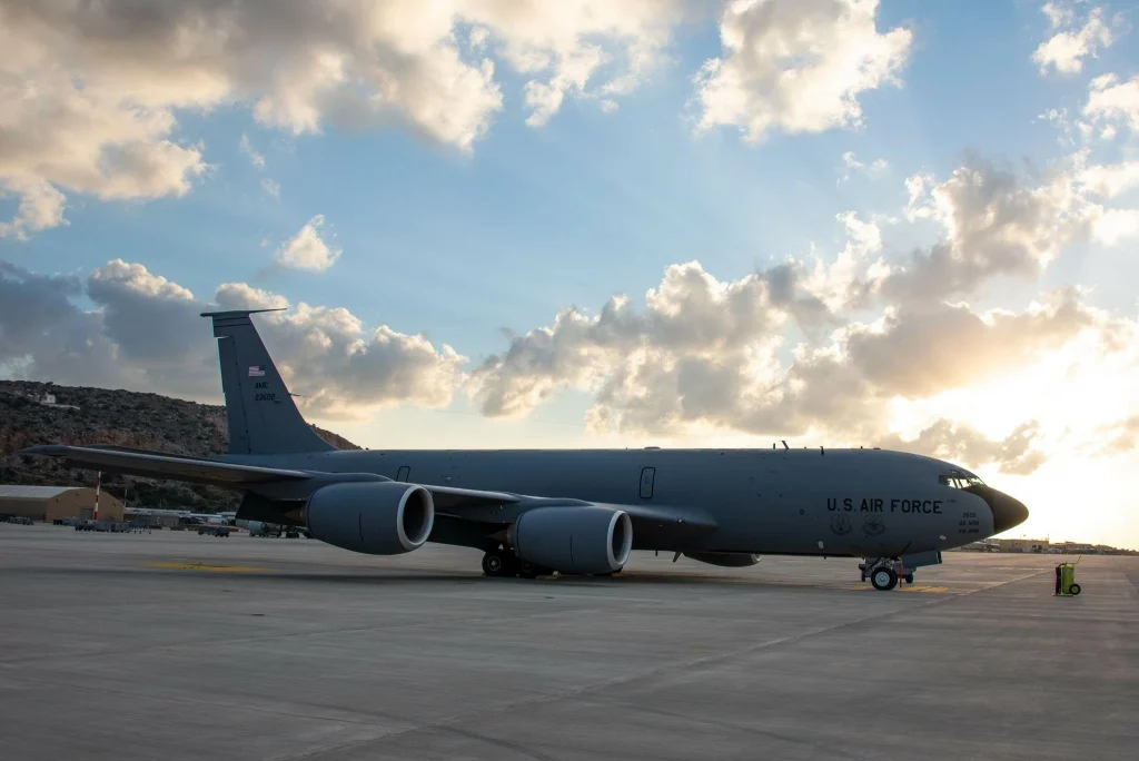 Αεροσκάφος Εναέριου Ανεφοδιασμού KC-135 της US AIR FORCE. Εικόνα: ΓΕΕΘΑ