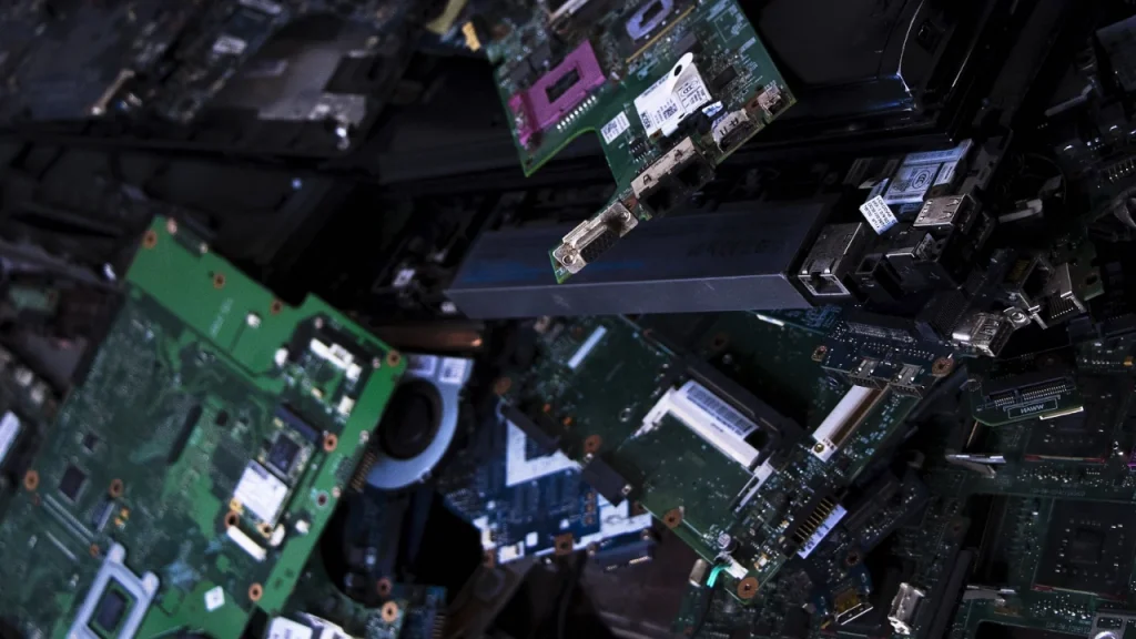 Τα ηλεκτρονικά απόβλητα περιέχουν πολύτιμα μέταλλα όπως χρυσό, χαλκό, ασήμι, παλλάδιο και άλλα ανακυκλώσιμα υλικά