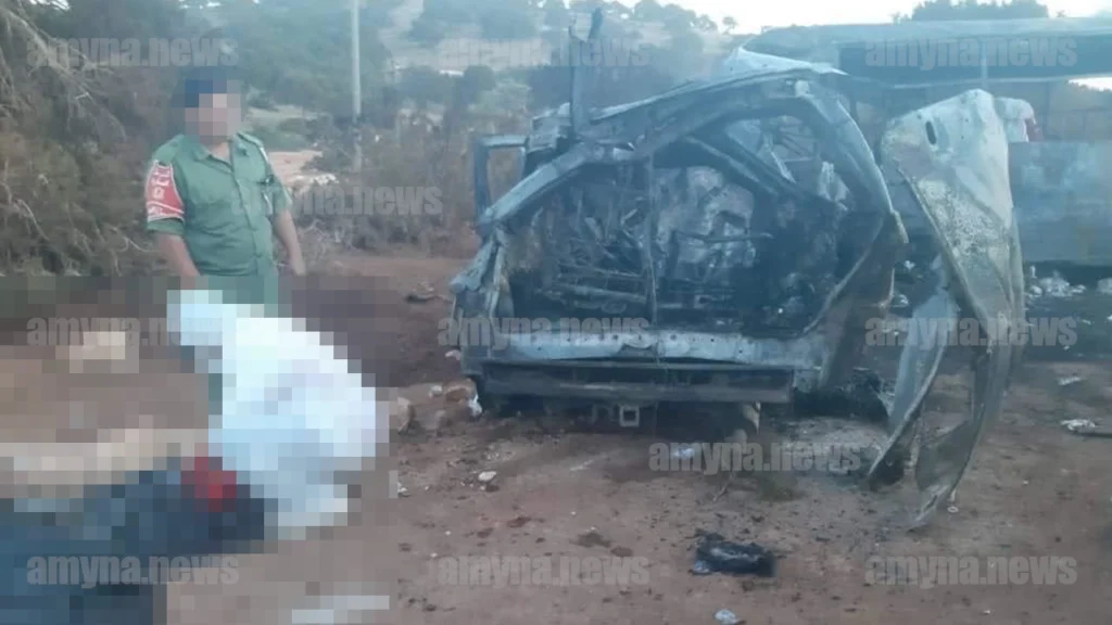 Το όχημα Toyota Sequoia που συγκρούστηκε με το λεωφορείο της ελληνικής αποστολής στη Λιβύη