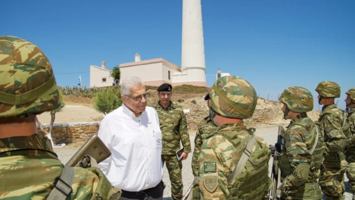 Επίσκεψη ΓΓ ΥΠΕΘΑ Αντώνιου Οικονόμου στην 88η Στρατιωτική Διοίκηση Λήμνου (88 ΣΔΙ)