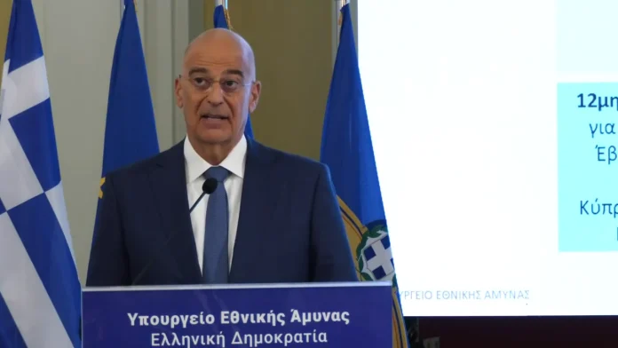 Ο Υπουργός Εθνικής Άμυνας Νίκος Δένδιας παρουσιάζει το νομοσχέδιο ΥΠΕΘΑ στη ΛΑΕΔ